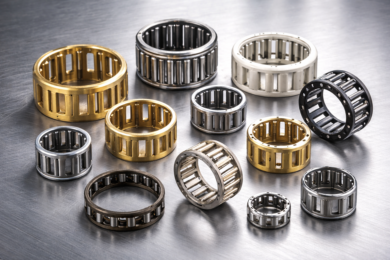 Wälzlagerkäfige aus Metall und Kunststoff in verschiedenen Bauformen für Kugel- und Rollenlager