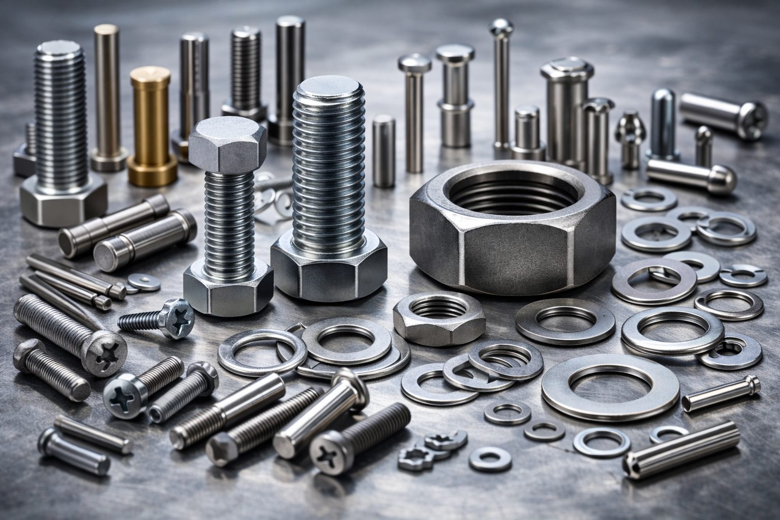 Schrauben, Muttern und Unterlegscheiben - Hochwertige industrielle Verbindungselemente aus Metall